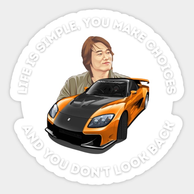 Han's rx7 tokyo drift Sticker by MOTOSHIFT